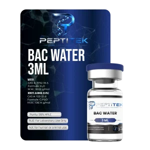 Peptitek research bacteriostatic water 3ml vial